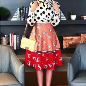 Anthroplogie Dalmatian skirt NWT